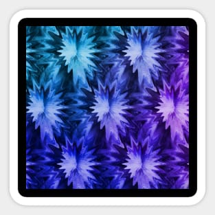 Purple  Ombre Fluid Pour Daises Flowers Sticker